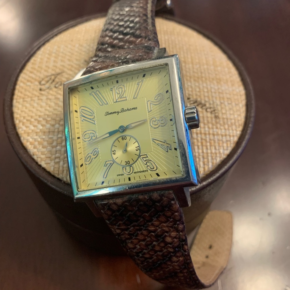 Tommy Bahama men’s watch in box.